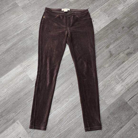 Michael Kors Brown Corduroy Skinny Elastic Waist Pants - Picture 6 of 6
